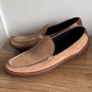 Cole Haan Men's Tan & Brown Leather Loafers Comfortable Slip On Shoes Size 11